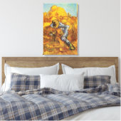 Sheaf Binder (after Millet) by Vincent van Gogh Canvas Afdruk (Insitu (Slaapkamer))