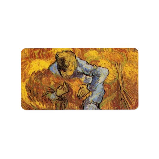 Sheaf Binder (after Millet) by Vincent van Gogh Etiket (Voorkant)