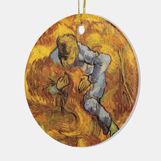 Sheaf Binder (after Millet) by Vincent van Gogh Keramisch Ornament (Links)
