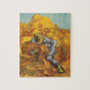 Sheaf Binder (after Millet) by Vincent van Gogh Legpuzzel