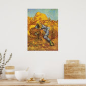 Sheaf Binder (after Millet) by Vincent van Gogh Poster (Keuken)
