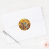 Sheaf Binder (after Millet) by Vincent van Gogh Ronde Sticker (Envelop)