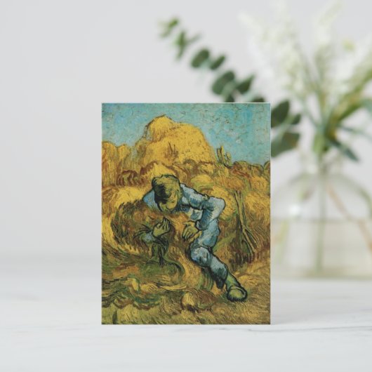 Sheaf-Multomap (na Millet), Van Gogh Fine Art Briefkaart (Staand voorkant)