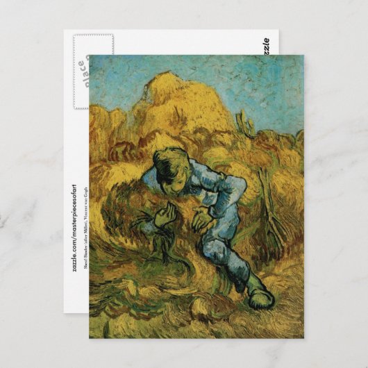 Sheaf-Multomap (na Millet), Van Gogh Fine Art Briefkaart (Voorkant / Achterkant)