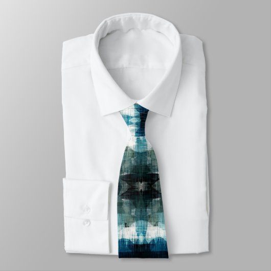 Shear Blue Western Pattern Mannen Necktie Stropdas (Gebonden)