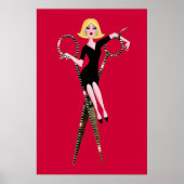 "Shear Diva" /Wth Bckgr-kleur Poster (Voorkant)