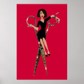 "Shear Diva" /Wth Bckgr-kleur Poster (Voorkant)