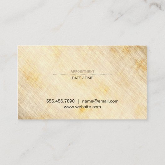 Shear Modern / Rustic Afsprakenkaartje (Achterkant)