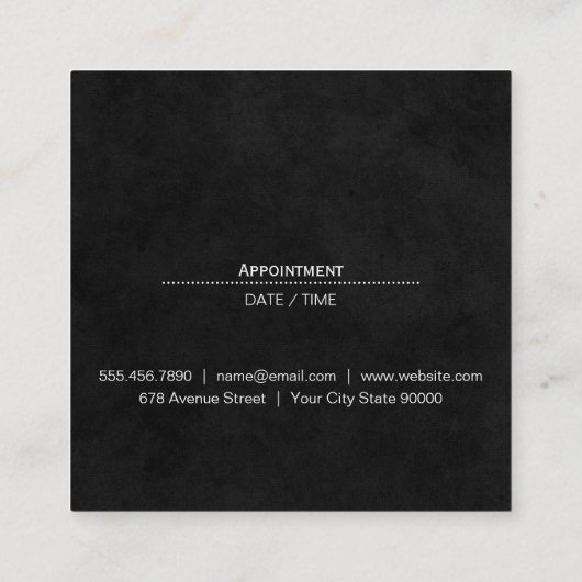 Shear Modern Rustic Texture Afsprakenkaartje (Achterkant)