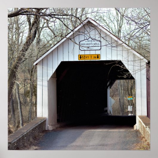Sheard's Mill Overdekte Brug Poster (Voorkant)