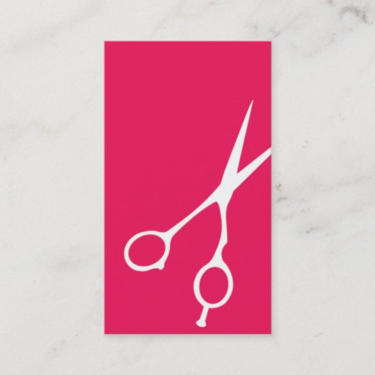 Shears Barber/Cosmetologist Visitekaartje (Magent) (Voorkant)