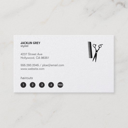 Shears & Comb (ponskaart 5) Klantenkaartje (Voorkant)