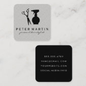 Shears Hairspray Bottle Vierkante Visitekaartje (Voorkant / Achterkant)