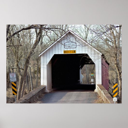 Shear's Mill Covered Bridge Poster (Voorkant)