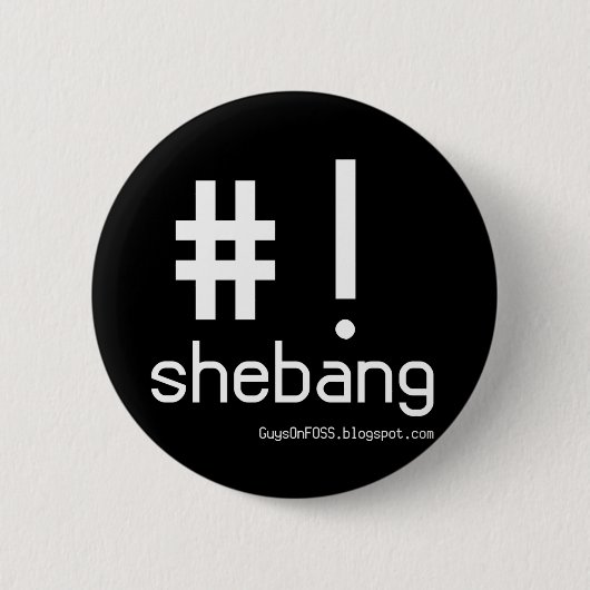 Shebang! Ronde Button 5,7 Cm (Voorkant)
