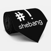 shebang stropdas. - één logo stropdas (Opgerold)