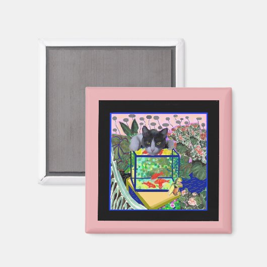 Sheba's Goldfish, Cat, Art Parody, Magneet (Voorkant / Achterkant)