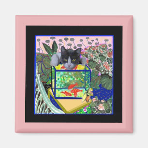 Sheba's Goldfish, Cat, Art Parody, Magneet