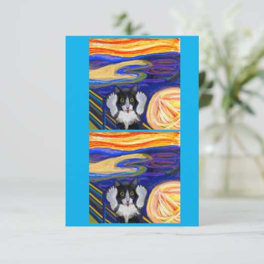 Sheba's Schreeuw, Parodie Art Kaart (Staand voorkant)