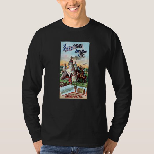 Sheboygan Native Americans Wisconsin USA History R T-shirt (Voorkant)