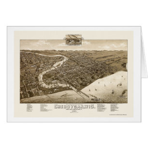 Sheboygan, WI Panoramic Map - 1885