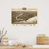 Sheboygan, WI Panoramic Map - 1885 Poster (Keuken)