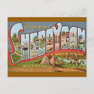 Sheboygan WI Vintage Ansichtkaart Briefkaart