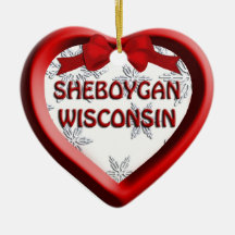 Sheboygan Wisconsin Heart kerstversiering