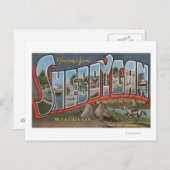 Sheboygan, Wisconsin (Indiërs # 1) Briefkaart (Voorkant / Achterkant)