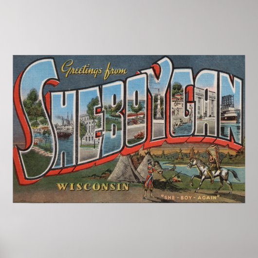 Sheboygan, Wisconsin (Indiërs # 1) Poster (Voorkant)