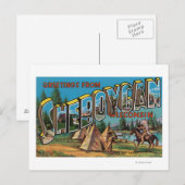 Sheboygan, Wisconsin (Indiërs # 2) Briefkaart (Voorkant / Achterkant)