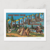 Sheboygan, Wisconsin (Indiërs # 2) Briefkaart (Voorkant)
