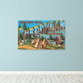 Sheboygan, Wisconsin (Indiërs # 2) Canvas Afdruk (Insitu (Houten vloer))