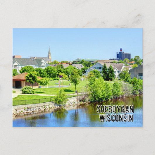 Sheboygan Wisconsin Lake Briefkaart (Voorkant)