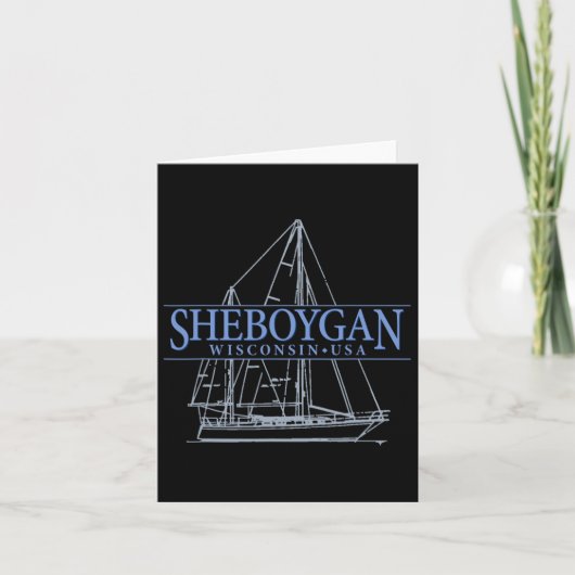 Sheboygan Wisconsin  Sailing Kaart (Voorkant)