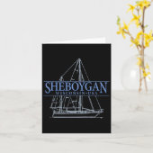 Sheboygan Wisconsin  Sailing Kaart (Gele Bloem)