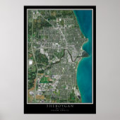 Sheboygan Wisconsin Satellite Poster Map (Voorkant)