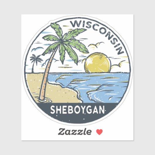Sheboygan Wisconsin Vintage Sticker (Vel)