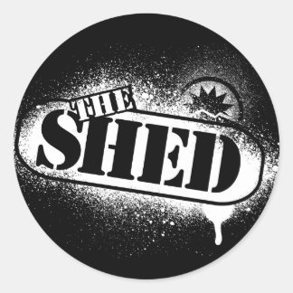 Shed sticker zwart