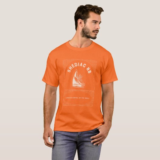 Shediac NB Lobster Hoofdstad van de wereld T-shirt (Voorkant volledig)
