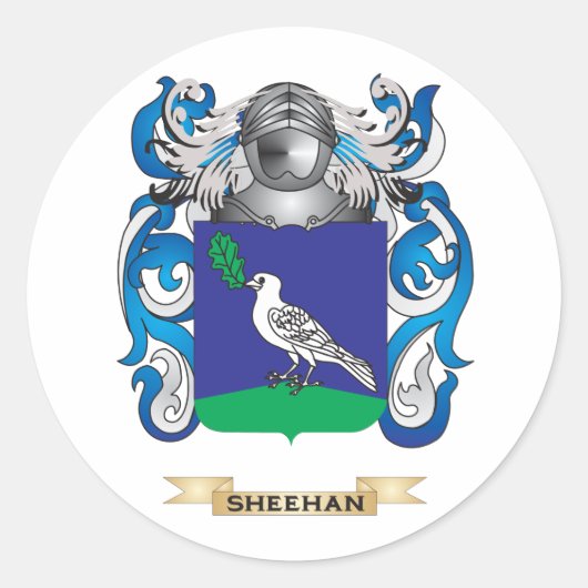 Sheehan Wapenschild (Familie Crest) Ronde Sticker (Voorkant)
