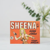 Sheena: Oerwoud Woman Comic-boek Briefkaart (Staand voorkant)