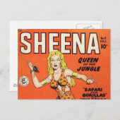 Sheena: Oerwoud Woman Comic-boek Briefkaart (Voorkant / Achterkant)