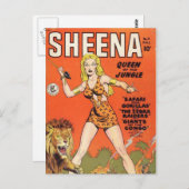 Sheena: Oerwoud Woman Comic-boek Briefkaart (Voorkant / Achterkant)