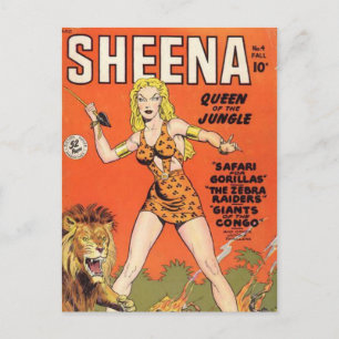 Sheena: Oerwoud Woman Comic-boek Briefkaart