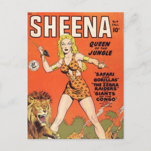 Sheena: Oerwoud Woman Comic-boek Briefkaart (Voorkant)