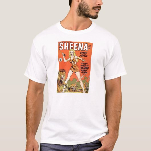 Sheena: Oerwoud Woman Comic-boek T-shirt (Voorkant)