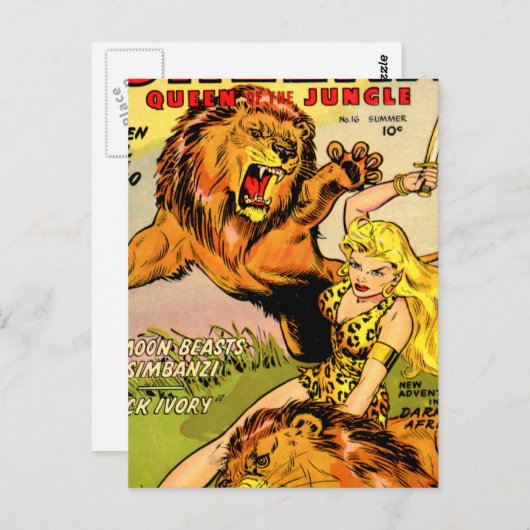 Sheena Queen of the Oerwoud Briefkaart (Voorkant / Achterkant)