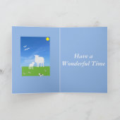 Sheep and Lamb editable Easter Feestdagen Kaart (Binnen)