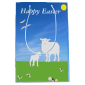 Sheep and Lamb editable Easter Medium Cadeauzakje (Voorkant)